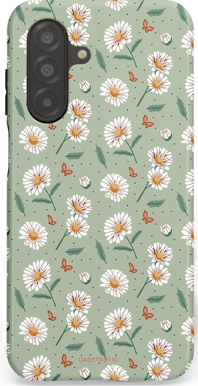 Casetastic Hoesje Geschikt voor Samsung A26 - Stijlvolle Beschermende Duo-layer Case - Vleugels en madeliefjes