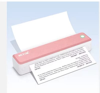 Molain Draagbare Printer Thermisch - Bluetooth - A4 - Inktloos - USB C - Oplaadbaar - 1500mAh - 203DPI - Roze
