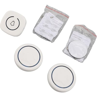 Sonnette de porte sans fil pour chien Entraînement pour sortir 60 mélodies 5 volumes Portée de 300 m pour animaux de compagnie blanc