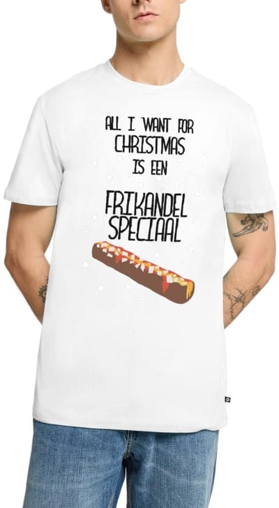 All I Want For Christmas Is Een Frikandel Speciaal Premium T Shirt Heren