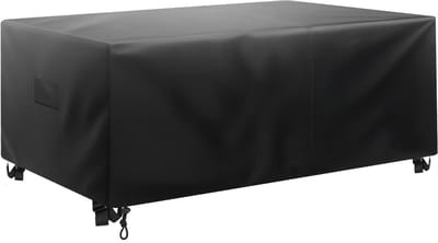 Duurzame Buitenmeubels, 420D Waterdichte Bescherming voor Patio -Tafels En Stoelen, Groot Rechthoekig Ontwerp Met Luchtventilatie, 74 X 47 X 28 Inch, Zwart