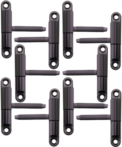 SOTECH 10s Deurscharnieren Inboorscharnier 15 x 83 mm met stift M8 x 47 mm Opschroefscharnier Scharnier voor binnendeuren om op te schroeven/boren (zwart staal)