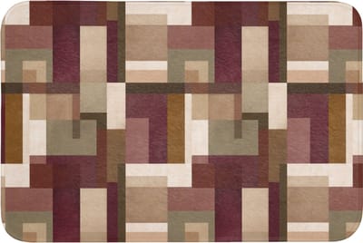Badmat 90x60 cm - Antislip - Modern - Geometrie - Kleurrijk - Badmatten voor badkamer - Badkamermat - Douchemat - Badkamer mat