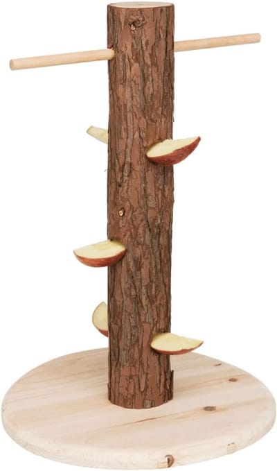 Voederboom - Voerhouder - Dieren voeren - Natuurlijk Rindenhout - 830 g - Bruin