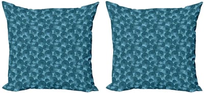 ABAKUHAUS Kussenhoezen Set – 2x 40x40 cm – Dubbelzijdig bedrukt – Blauw