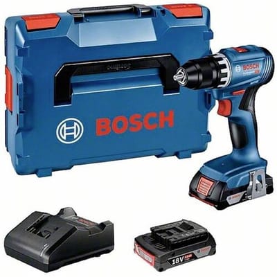 Bosch Professional GSR 18V-45 06019K3203 Accu-schroefboormachine 18 V 2.0 Ah Li-ion Incl. 2 accus, Incl. lader, Incl. koffer