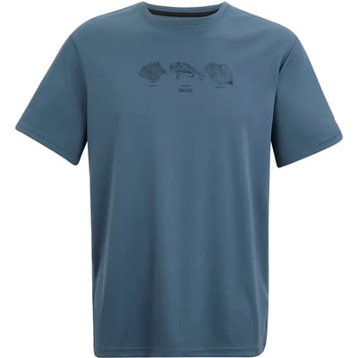 Heren Fingal T-shirt met korte mouwen en gemêleerde print