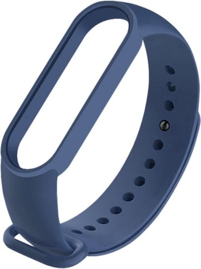 Siliconen bandje - geschikt voor Xiaomi Mi Band 5 / Mi Band 6 - donkerblauw