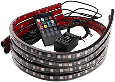 Universele RGB LED Strip Onderbouw Verlichting voor Auto Chassis met Afstandsbediening