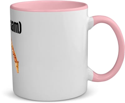 Akyol - giraffe met eigen naam koffiemok - theemok - roze - Giraffe - giraffe liefhebbers - dieren liefhebber - leuk cadeau voor iemand die houdt van giraffen - cadeau - kado - 350 ML inhoud