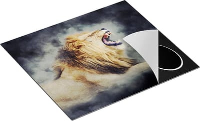Chefcare Inductie Beschermer Brullende Leeuw - 60x50 cm - Afdekplaat Inductie - Kookplaat Beschermer - Inductie Mat
