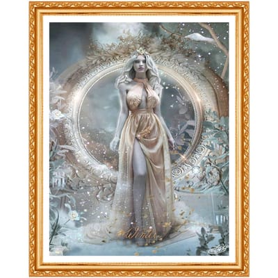 5D DIY Diamond Fairy patroon Diamond schilderij Cross Stitch meisje portret ronde Strass decoratie 20X30CM gray