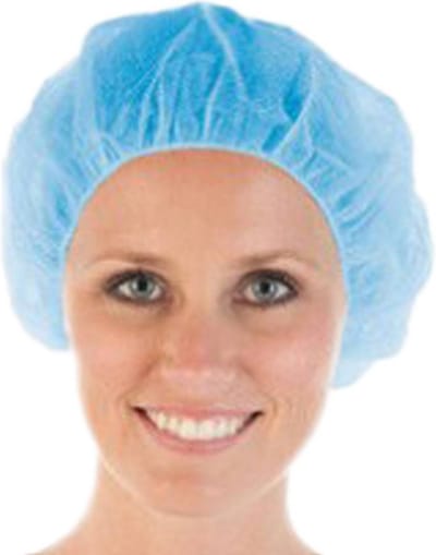 CMT | 3 x 100 Clip Caps Haarnetjes BLAUW maat M non-woven | 300 stuks | Latexvrij