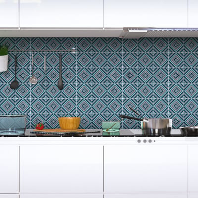 Zelfklevende tegelmuurstickers voor keuken en badkamer - 60 etnische Nahala tegelstickers - 60 stickers 20x20cm