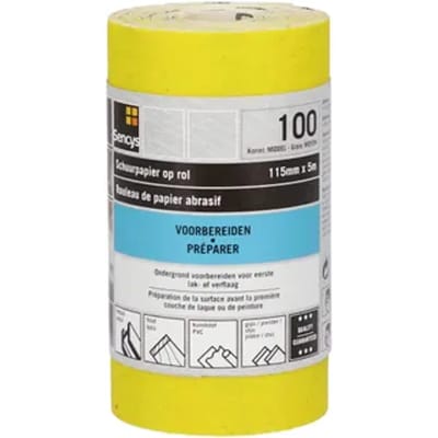 Sencys Schuurrol - P100 - Geel A-o - 115mmx5m