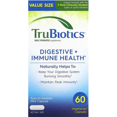 TruBiotics, Santé Digestive et Immunitaire, 60 Capsules Végétales