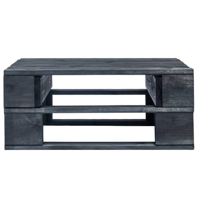 vidaXL - Tuinhocker - pallet - hout - zwart