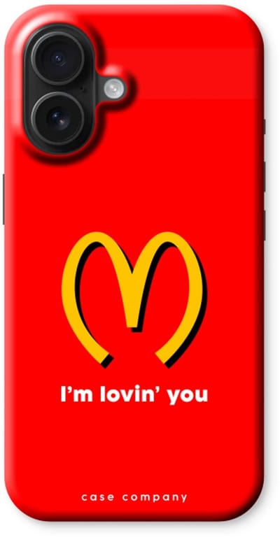 Case Company® - Hoesje geschikt voor iPhone 16 hoesje - I'm lovin' you - Tough Case - Maximale Bescherming alle Kanten en Schermrand