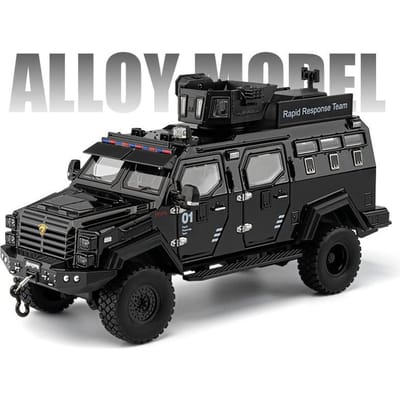 1:32 Legeringszwaard Getand Tijger Explosiebestendig Auto Model Die-cast Metaal Gepantserde Off-Road Voertuigen Auto Model Geluid Licht Kinder Speelgoed