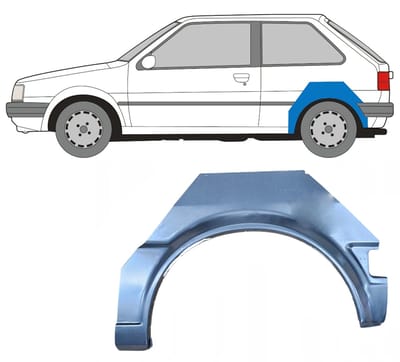 Reparatiepaneel achterspatbord voor Nissan Micra K10 1982-1992 / Links