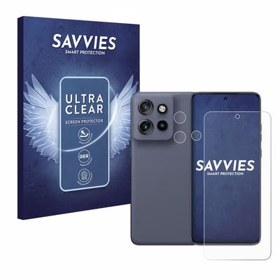 Savvies - Screenprotector voor Motorola Edge 60 Neo (Voor+Camera) - Folie Beschermfolie transparant 18 Stuks