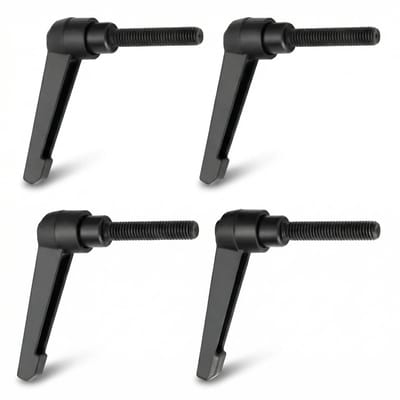 Allecto 4 Pcs M8 Klem Hefboom Handvat - Verstelbare Machine Handgrepen - Zwart Metallic - Draadlengte 40mm - Robuuste Legering - Geschikt v...