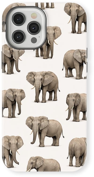 Safari Tough Case geschikt voor iPhone 12 Pro | Premium hoesje met Safari Dieren Design | Geschikt voor Mag | Dieren Print Backcover geschikt voor iPhone 12 Pro Olifant