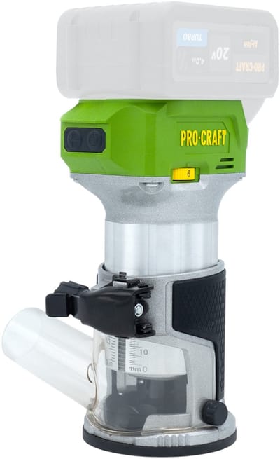 Procraft POB24bb accu multifunctionele frees 20 V 6 / 8 mm borstelloos solo - zonder accu, zonder oplader