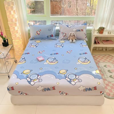 100% Katoen Hoeslaken Elastisch Hoeslaken Print Bedsprei Eenpersoons/Tweepersoons/Queen/King Size Bedlinnen Drap De Lit (Geen kussensloop) Single 90x200cm 1pc