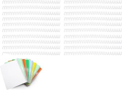 Grote capaciteit plastic spiraalbinders, 20 stuks, 30 gaten, 13 mm voor boekbinding en losbladig werk