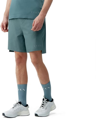 Born Living Yoga Natron 2-in-1 Korte Broek Groen,Grijs S Man