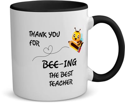 Akyol - docent cadeau - koffiemok - theemok - zwart - Docent - meester en juffen cadeau - docent - collega cadeau - verjaardag - cadeau - afscheidscadeau - geschenk - leuke cadeau - kado - gift - juffendag - meesterdag - 350 ML inhoud