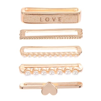 Dailygoody - Horlogebandjes - Decoratieve Ringstrikken - 5 Stuks - Goud - Charms - Accessoires Voor Horloge - Geschikt Voor Diverse Horloges