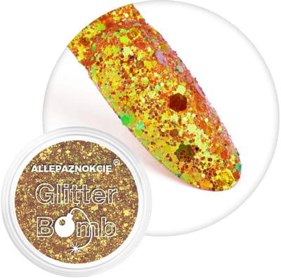 Allepaznokcie Glitter Bomb Effect - Nagelpoeder - Nr 01 - Metalisch - Meerdere Grootte Delen