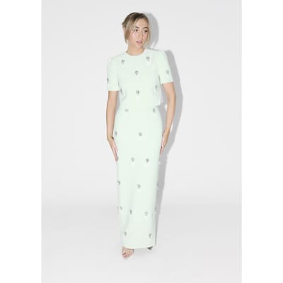 Odd Muse Crystal Maxi Skirt Mint Größe: XXS | Maxiröcke Outlet | Damen | Cyan