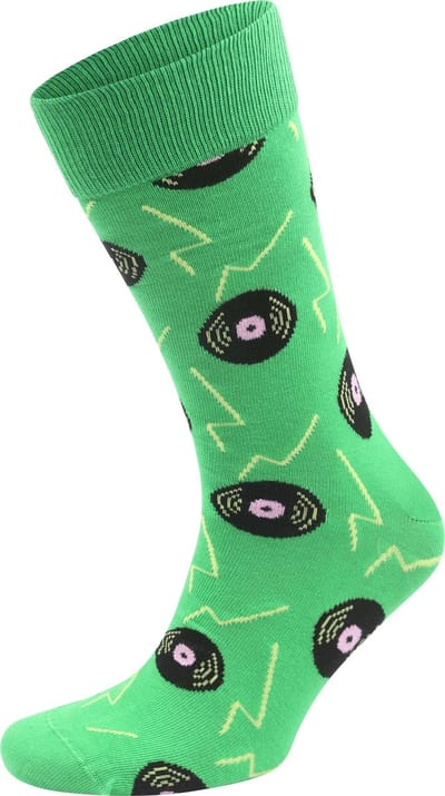 Happy Socks Sokken Vinyl Green - Maat 41-46 - Heren - Halfhoge sokken