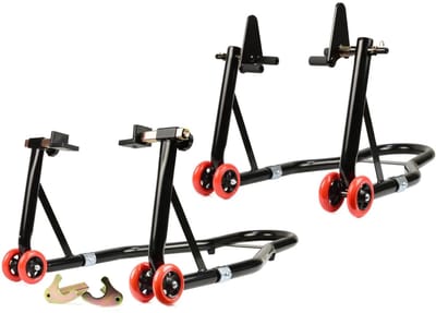 GEKO Motorstandaardenset - Versterkte Stalen Constructie - Voor en Achter - 270 kg Draagvermogen