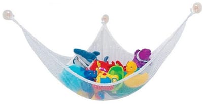 Dailygoods- Speelgoed-organizer met haken - Wandnet - Muurbeugel - Opberghangmat - Kinderspeelgoed - Eenvoudig te monteren - Speelgoednet
