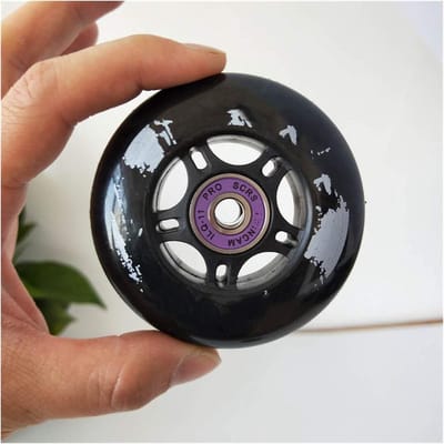 Skate Wielen - Inline Wielen - Vrij Rijden - Hoge Veerkracht - 80 mm - Bordeaux