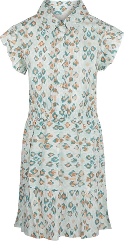 No Way Monday-Meisjes Jurk ss-Licht aqua - Maat 134
