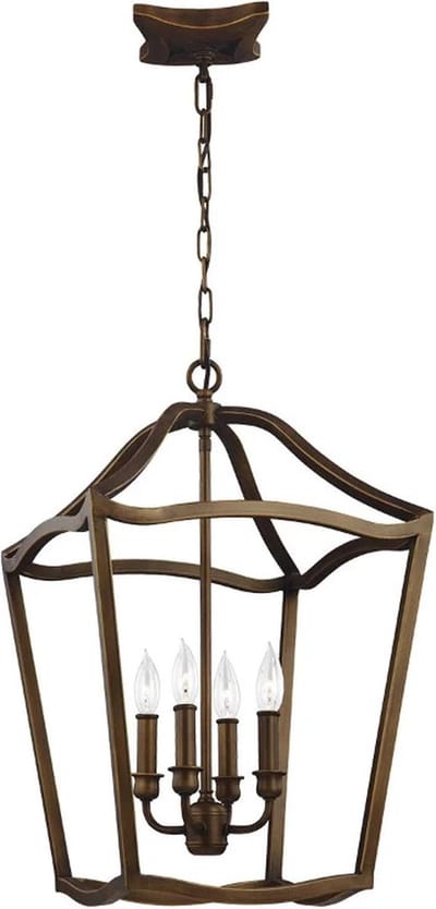 Bohemian Hanglamp - Steady Lighting - Metaal - Bohemian - E14 - L: 37.5cm - Voor Binnen - Woonkamer - Eetkamer - Brons