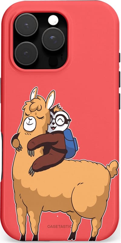 Casetastic hoesje geschikt voor Apple iPhone 16 Pro - MagSafe - Dubbellaagse bescherming - Lui en lekker - Fashion Case - Koraal Goud