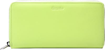 Esquire Leren Portemonnee Viktoria Zip Around Wallet Sharp Green Lichtgroen