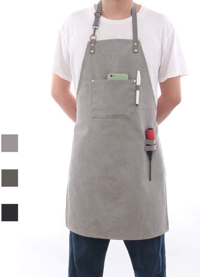 Allecto - Canvas schort - zware werkschort - snelsluiting - grijs
