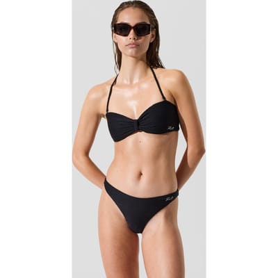 Karl Lagerfeld Karl Rib Cheeky High Leg Black Taglia: S | Bikini Outlet | Donna | Nero