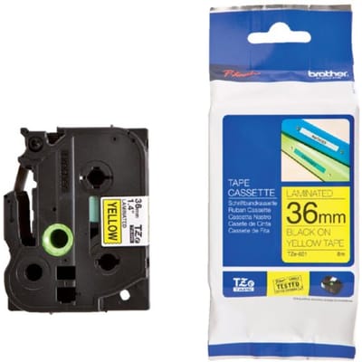 Labeltape Brother P-touch TZe-661 standaard 36mm zwart op geel