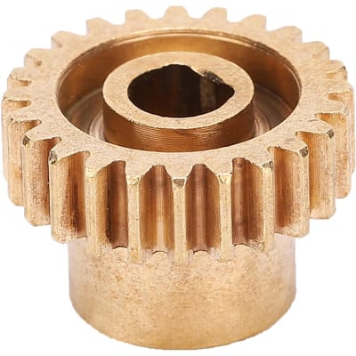430100060024 24 Tanden Tandwiel Messing 6mm D-Boring MOD 0.8 Tandwiel Industriële Robot Reserveonderdelen brown