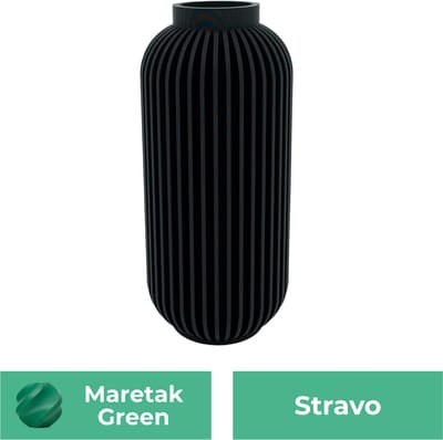 Stravo moderne vaas – Decoratieve vaas - Maretak Groen - 3d geprinte vaas – geschikt voor droogbloemen - 20CM