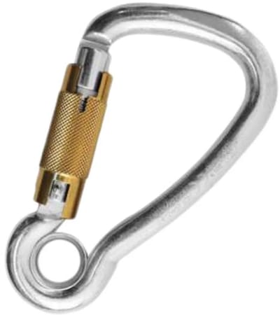 Kong Italy Carbon Harness Autoblock Round Eyelet Karabijnhaak Zilver