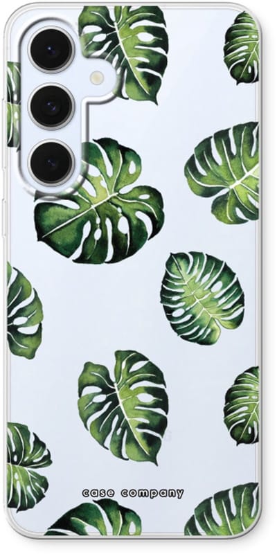 Case Company® - Hoesje geschikt voor Samsung Galaxy S24 FE hoesje - Tropische bladeren - Soft Cover Telefoonhoesje - Bescherming aan alle Kanten en Schermrand
